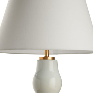 Chelsea House Denise Ceramic Table Lamp Iceberg Glaze With Gold Leaf Base — Sculptural 28.5" Modern Accent Light 70287