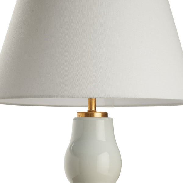 Chelsea House Denise Ceramic Table Lamp Iceberg Glaze With Gold Leaf Base — Sculptural 28.5" Modern Accent Light 70287