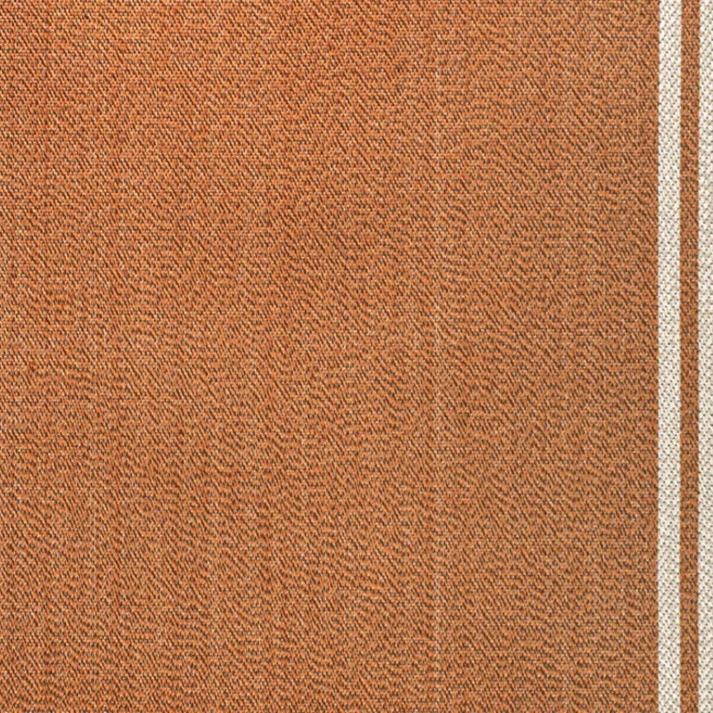 HomeRoots 5' Vibrant Orange and Cream Indoor Outdoor Area Rug - Durable, Weather-Resistant, Modern Style! 702873