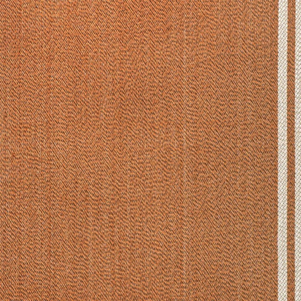HomeRoots 5' Vibrant Orange and Cream Indoor Outdoor Area Rug - Durable, Weather-Resistant, Modern Style! 702873