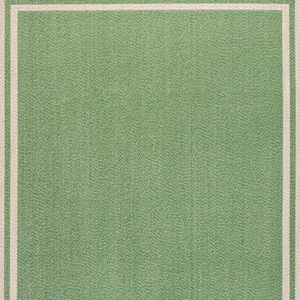 HomeRoots 5' Green and Cream Area Rug – Stylish Indoor/Outdoor Design, Durable, Weather-Resistant & Easy Care 702876