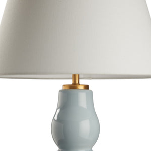 Chelsea House Denise Sculptural Table Lamp By Jamie Merida — Soft Blue Ceramic Glaze, Gold‑Leaf Base, Elegant Accent Room Light 70288