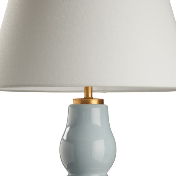 Chelsea House Denise Sculptural Table Lamp By Jamie Merida — Soft Blue Ceramic Glaze, Gold‑Leaf Base, Elegant Accent Room Light 70288