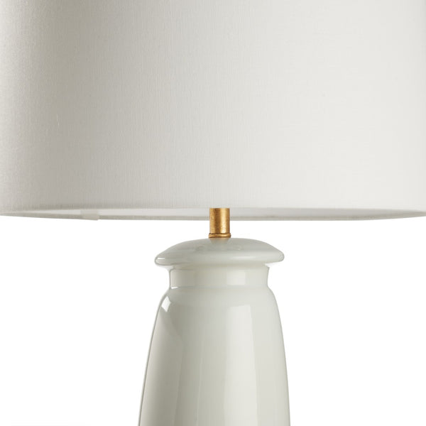 Chelsea House Melanie Ceramic Table Lamp Iceberg Glaze With Gold Leaf Base — 28.5" Modern Minimalist Lighting Elegance 70289