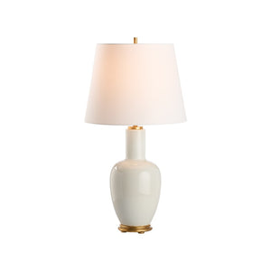 Chelsea House Leigh Ceramic Table Lamp Iceberg Glaze With Gold Leaf Base — 30" Curved Transitional Accent Light 70291