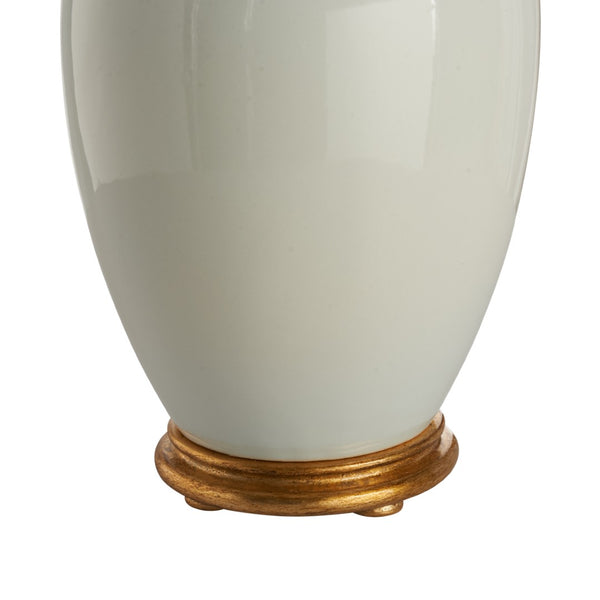 Chelsea House Leigh Ceramic Table Lamp Iceberg Glaze With Gold Leaf Base — 30" Curved Transitional Accent Light 70291