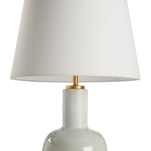 Chelsea House Leigh Ceramic Table Lamp Iceberg Glaze With Gold Leaf Base — 30" Curved Transitional Accent Light 70291