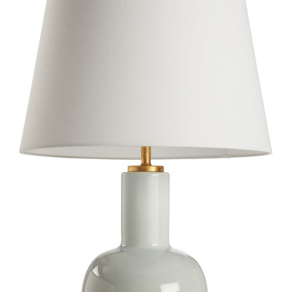 Chelsea House Leigh Ceramic Table Lamp Iceberg Glaze With Gold Leaf Base — 30" Curved Transitional Accent Light 70291