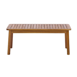 English Elm 4-pieces Acacia Wood Outdoor Conversation Set with Loveseat Chairs and Coffee Table N768P382499T_N768P382498T_2