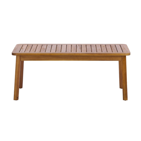 English Elm 4-pieces Acacia Wood Outdoor Conversation Set with Loveseat Chairs and Coffee Table N768P382499T_N768P382498T_2