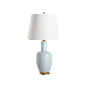 Chelsea House Leigh Soft Blue Ceramic Lamp With Gold Leaf Base — 30" Sleepy Hollow Glaze, Jamie Merida Design 70292