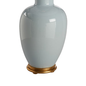 Chelsea House Leigh Soft Blue Ceramic Lamp With Gold Leaf Base — 30" Sleepy Hollow Glaze, Jamie Merida Design 70292