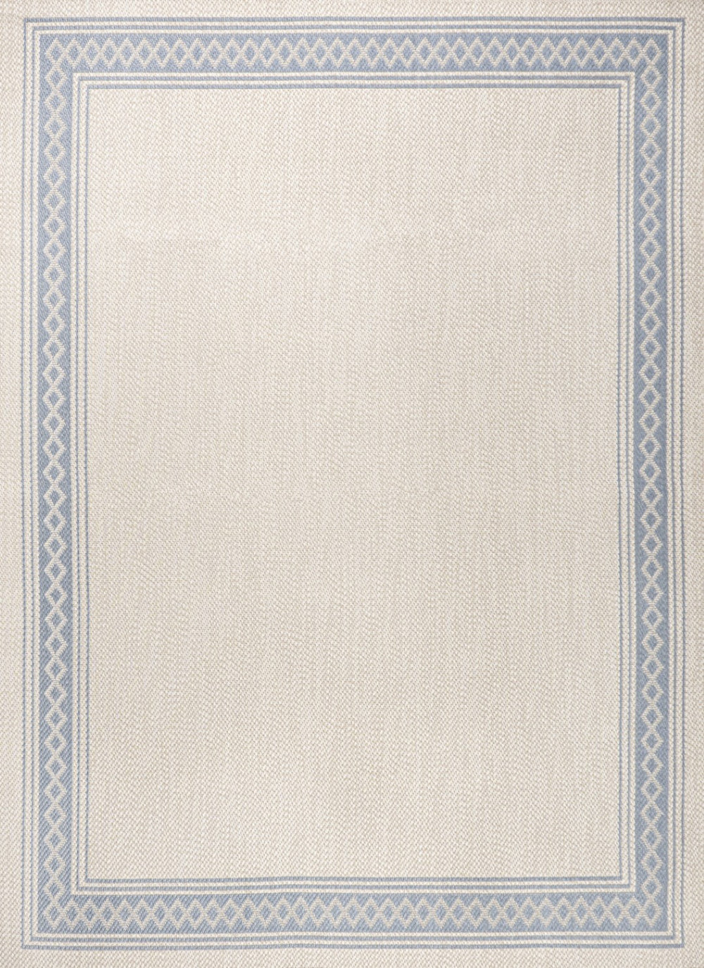 HomeRoots 8' X 10' Cream and Blue Indoor/Outdoor Area Rug - Stylish, Durable, and Versatile for Any Space! 702920