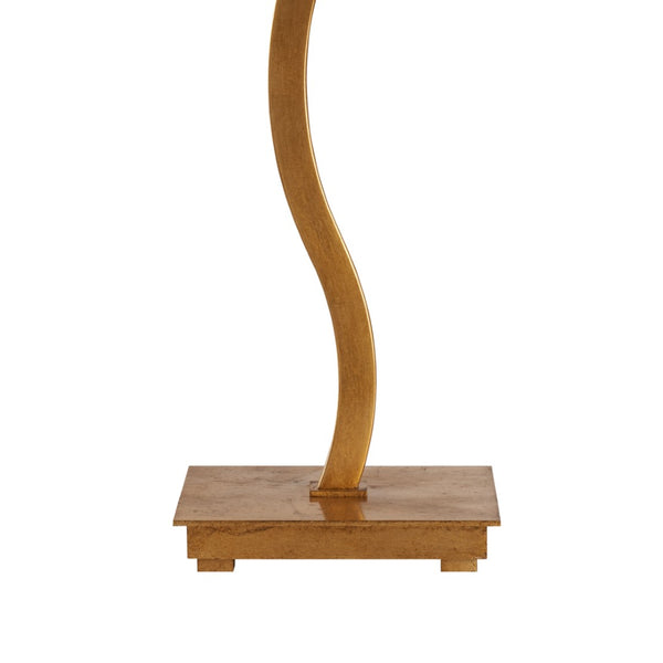 Chelsea House Sway Buffet Lamp By Jamie Merida — Warm Gold Leaf Finish, Slender Curved Silhouette, Soft Glow 70293