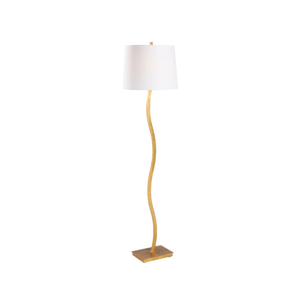 Chelsea House Sway Gilt Floor Lamp — Sculptural 63" Slender Metal Lamp By Jamie Merida For Ambient Accent Lighting 70294