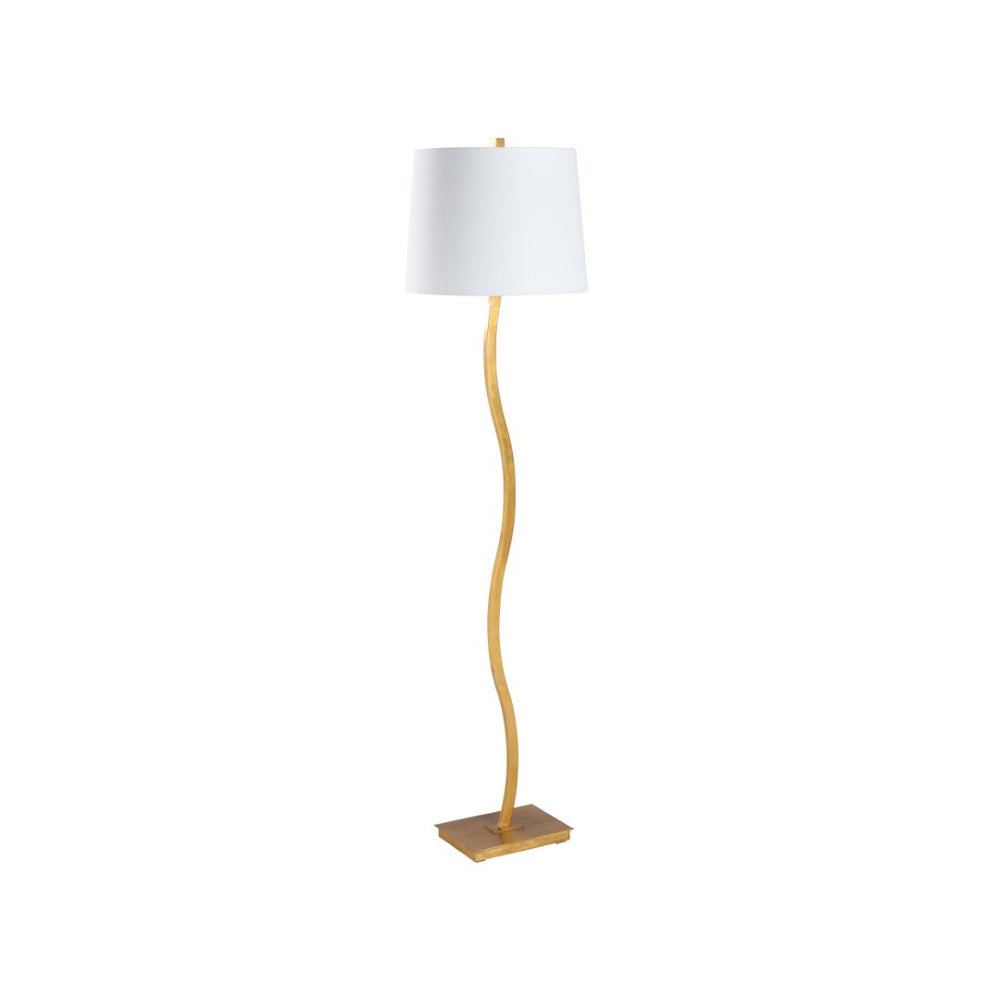 Chelsea House Sway Gilt Floor Lamp — Sculptural 63" Slender Metal Lamp By Jamie Merida For Ambient Accent Lighting 70294