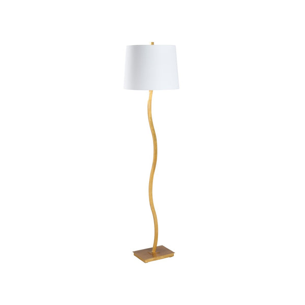 Chelsea House Sway Gilt Floor Lamp — Sculptural 63" Slender Metal Lamp By Jamie Merida For Ambient Accent Lighting 70294
