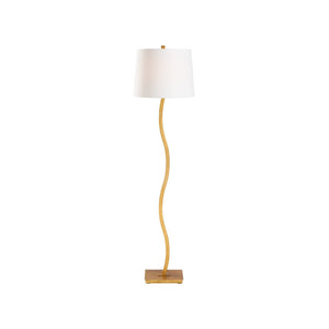 Chelsea House Sway Gilt Floor Lamp — Sculptural 63" Slender Metal Lamp By Jamie Merida For Ambient Accent Lighting 70294