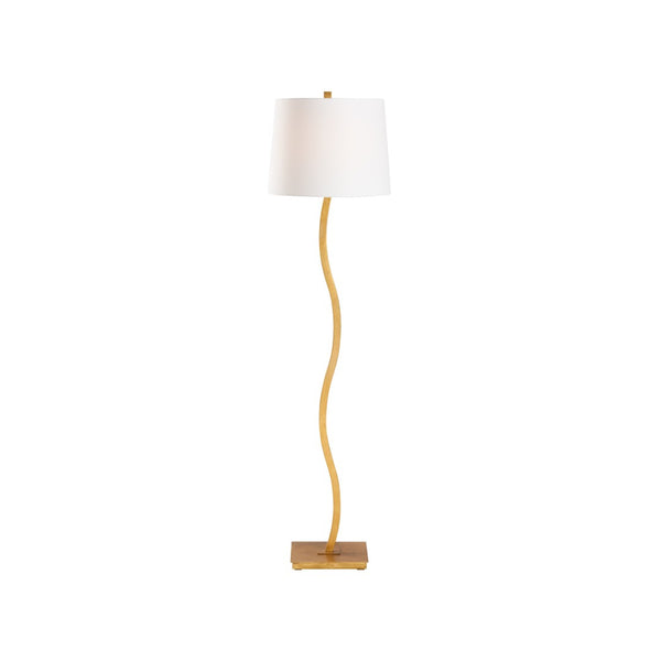 Chelsea House Sway Gilt Floor Lamp — Sculptural 63" Slender Metal Lamp By Jamie Merida For Ambient Accent Lighting 70294