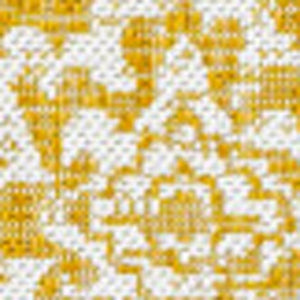 HomeRoots 8' Yellow and Cream Medallion Area Rug – Stylish, Durable Indoor/Outdoor Decor for Any Space! 702948