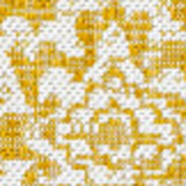 HomeRoots 8' Yellow and Cream Medallion Area Rug – Stylish, Durable Indoor/Outdoor Decor for Any Space! 702948
