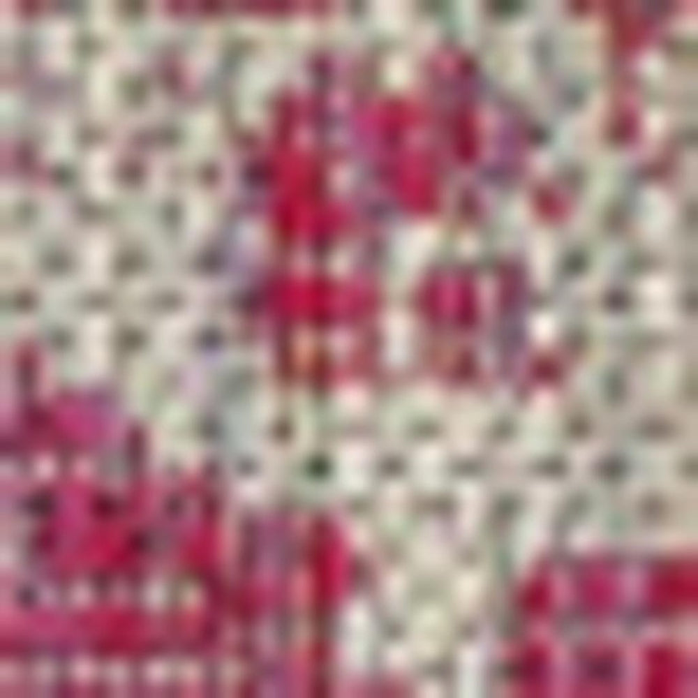 HomeRoots 5' X 8' Fuchsia and Light Gray Medallion Rug - Durable, Stylish, Easy-Care Indoor/Outdoor Accent Rug 702957