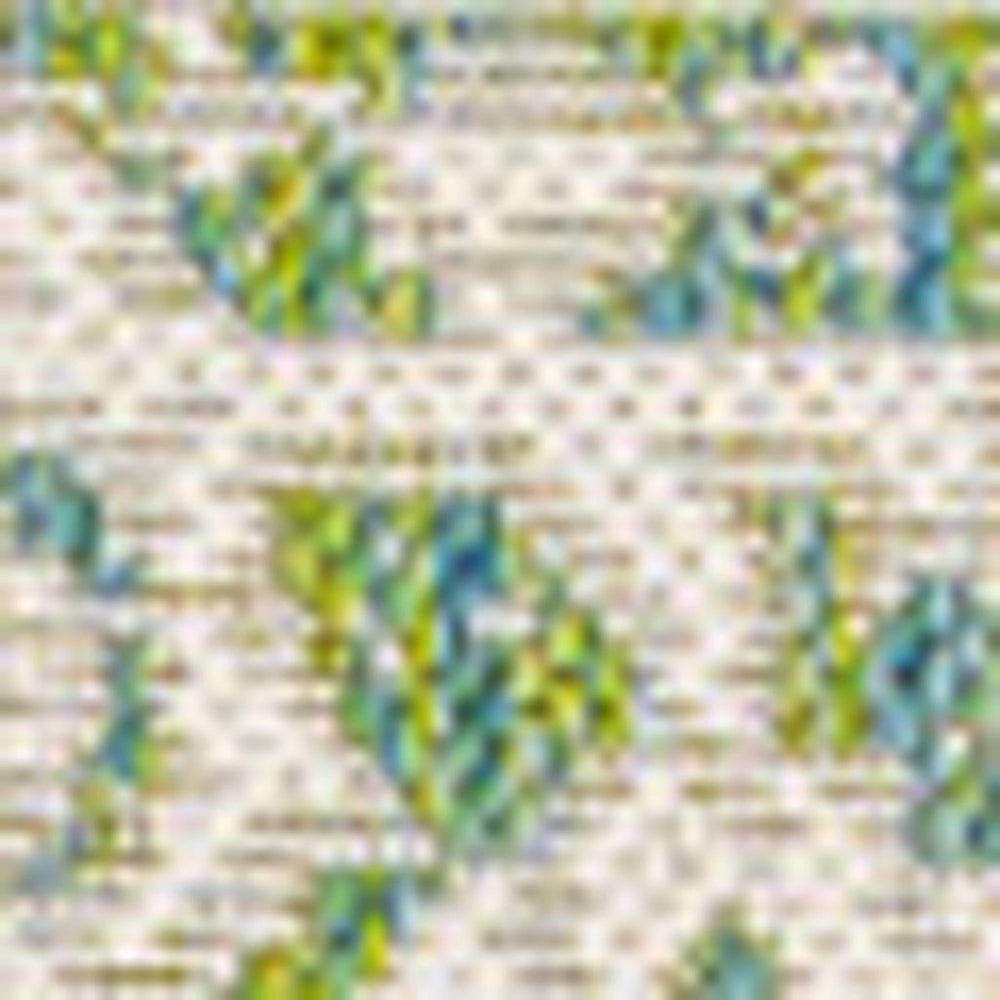 HomeRoots 5' Cream and Green Medallion Area Rug - Durable Indoor Outdoor Design for Stylish Spaces! 702972