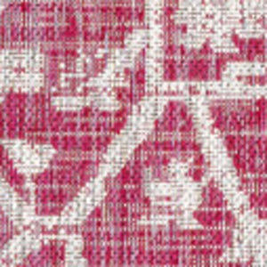 HomeRoots 8' X 10' Fuchsia and Light Gray Medallion Area Rug – Stylish, Durable Design for Indoor & Outdoor Spaces 702983