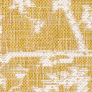 HomeRoots 9' X 12' Yellow And Cream Medallion Rug - Versatile Indoor/Outdoor Area Rug for Stylish Living Spaces 702994