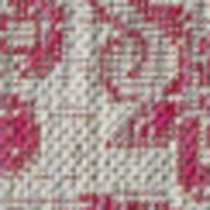 HomeRoots 5' X 8' Stylish Light Gray & Fuchsia Medallion Rug - Durable, Indoor/Outdoor, Easy Care & Chic Design 702997