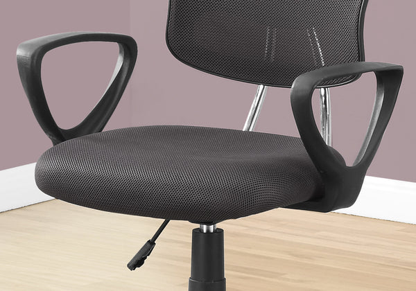 English Elm Office Juvenile Ergonomic Desk Chair with Breathable Mesh Back, Padded Seat, Swivel Mobility and Tilt Control Grey 23 L x 13 W x 22 H B2710P219668