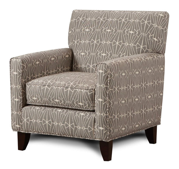 Fusion Sugarshack Elegant Square Charcoal Accent Chair With Reversible Cushion For Stylish Living Spaces Grey,White W,73% Solspun,27% Cotton 702 Emblem Charcoal Accent Chair