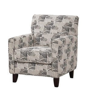 Fusion Wowza Dusk Yorkshire Slate Accent Chair - Stylish Grey & White, Durable, Reversible Cushion Design Grey And White S ,100% Polyester 702 Yorkshire Slate Accent Chair