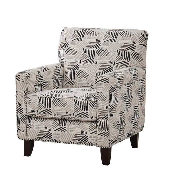 Fusion Wowza Dusk Yorkshire Slate Accent Chair - Stylish Grey & White, Durable, Reversible Cushion Design Grey And White S ,100% Polyester 702 Yorkshire Slate Accent Chair