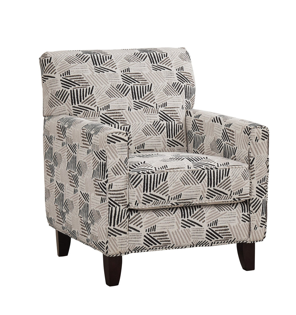 Fusion Wowza Dusk Yorkshire Slate Accent Chair - Stylish Grey & White, Durable, Reversible Cushion Design Grey And White S ,100% Polyester 702 Yorkshire Slate Accent Chair