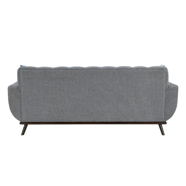 English Elm Solid Wood Leg Chenille Sectional Sofa with Reversible Chaise Mid-century Living Room B011P256666