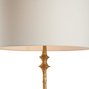 Chelsea House Gia Sculptural Floor Lamp By Jamie Merida, Textured Gilt Finish, Slim 65" Ambient Light Accent 70300