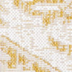 HomeRoots 9' Cream and Yellow Medallion Area Rug - Stylish Indoor/Outdoor Accent for High-Traffic Spaces 703009