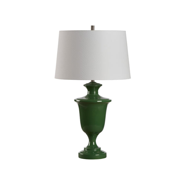 Chelsea House Kilnbourne Ceramic Lamp In Rich Green Glaze — 28" Urn-Style Ambient Lighting For Modern & Classic DéCor 70303