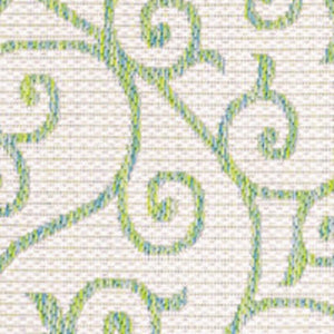 HomeRoots 9' X 12' Cream and Green Geometric Area Rug - Stylish, Durable for Indoor & Outdoor Use, Easy Care! 703039