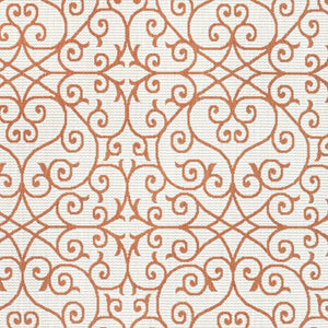 HomeRoots 5' Cream and Orange Geometric Area Rug - Durable Indoor/Outdoor Design for Modern Spaces, Versatile! 703042