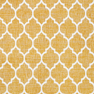 HomeRoots 9' Modern Yellow and Cream Geometric Area Rug - Indoor/Outdoor Durable, Stylish, Easy-Clean Design 703074