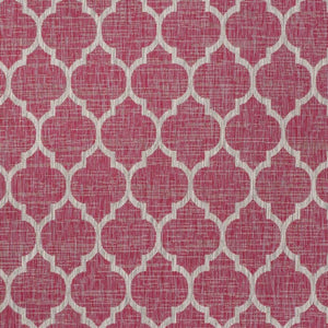HomeRoots 5' X 8' Vibrant Fuchsia & Light Gray Geometric Area Rug – Indoor/Outdoor Durability & Style Upgrade 703077