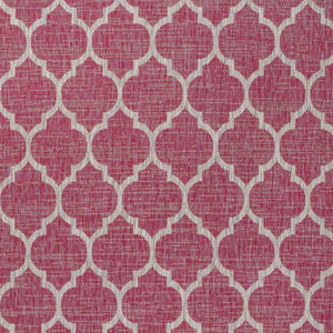 HomeRoots 9' X 12' Fuchsia and Light Gray Geometric Area Rug - Durable Indoor/Outdoor Design for Stylish Spaces 703079