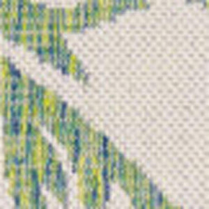 HomeRoots 8' X 10' Cream and Green Floral Area Rug - Elegant Indoor/Outdoor Design with Easy Care & Durability 703088