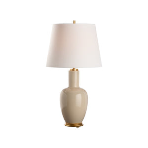 Chelsea House Leigh Ceramic Table Lamp Sandbar Glaze With Gold Base — 30" Transitional Accent Light For Rooms 70310