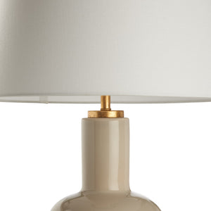 Chelsea House Leigh Ceramic Table Lamp Sandbar Glaze With Gold Base — 30" Transitional Accent Light For Rooms 70310