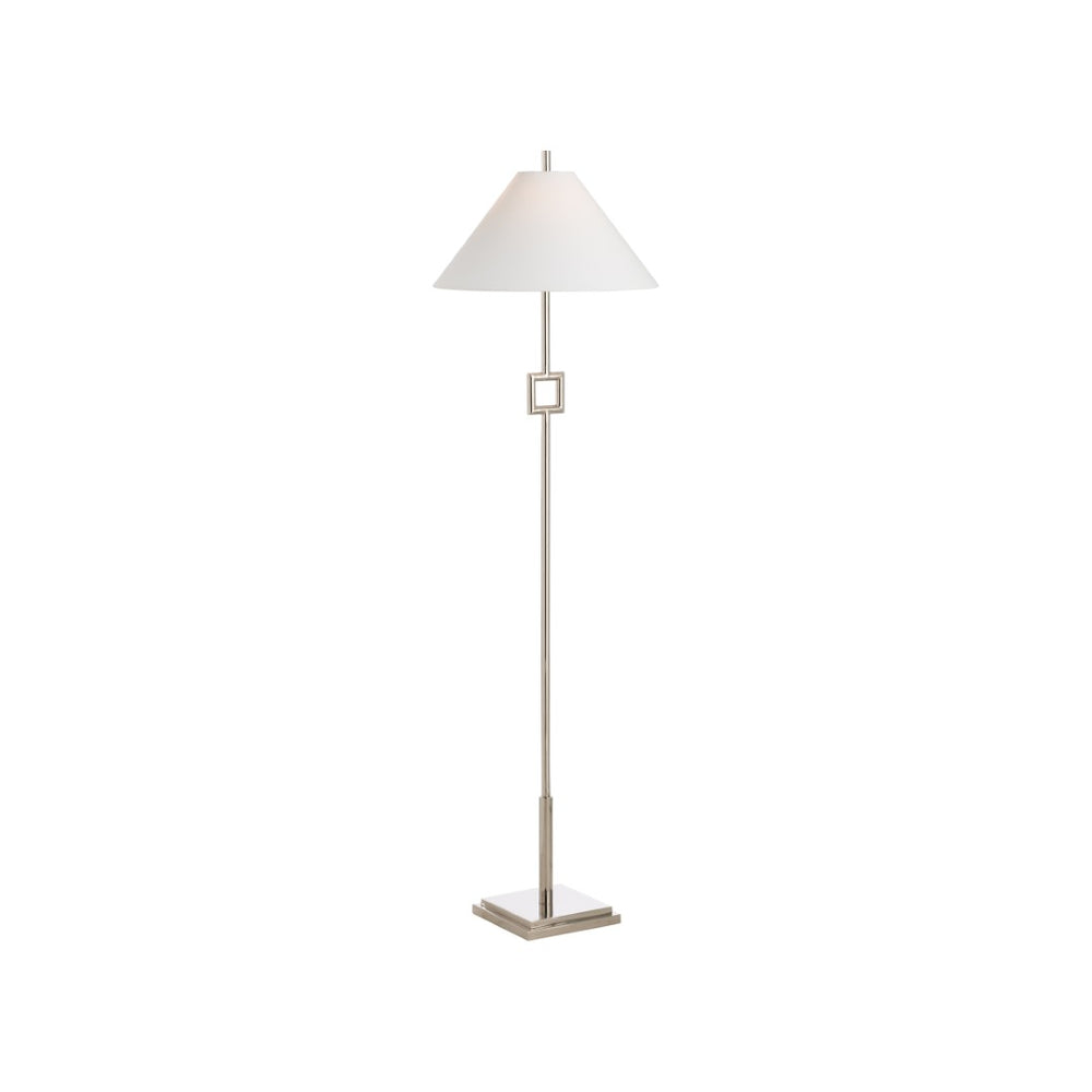 Chelsea House Overhill Polished Nickel Floor Lamp By Jamie Merida — Sculptural Modern Statement Light, 55.5"H 70311