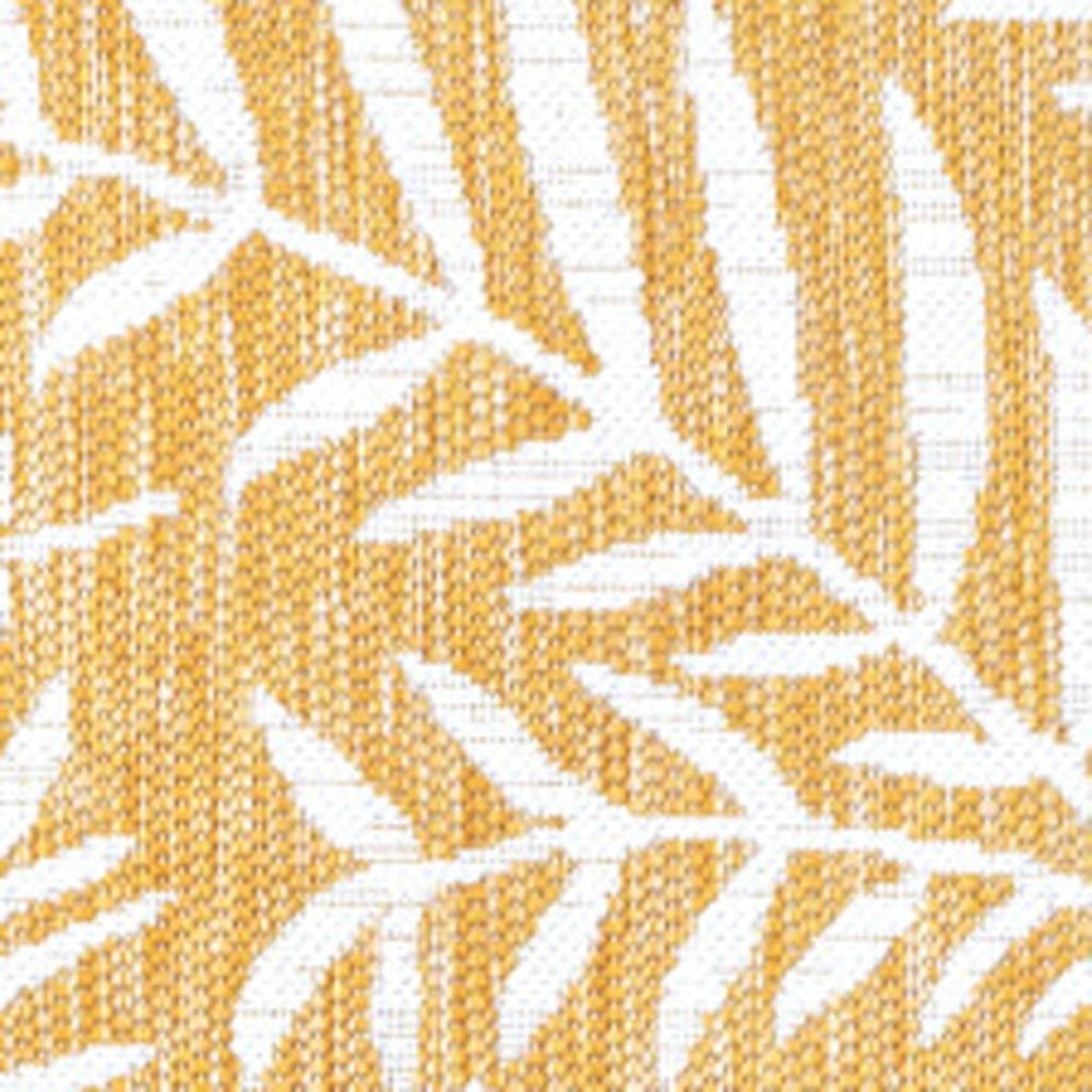 HomeRoots 8' X 10' Cheerful Yellow and Cream Floral Area Rug – Stylish Indoor/Outdoor Décor for Any Space! 703113