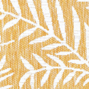 HomeRoots 8' X 10' Cheerful Yellow and Cream Floral Area Rug – Stylish Indoor/Outdoor Décor for Any Space! 703113